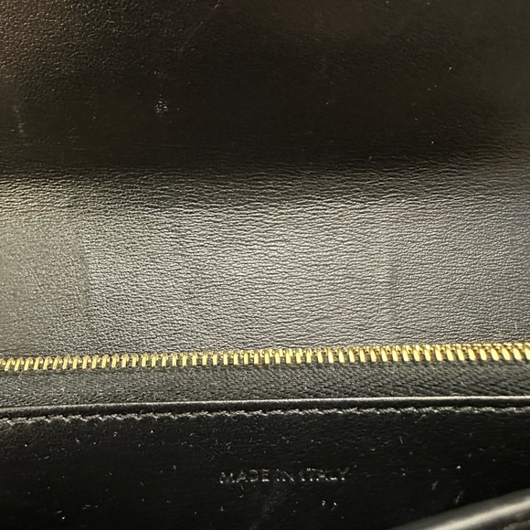 Celine Large Flap Wallet In Grained Calfskin Black - Picture 16 of 16
